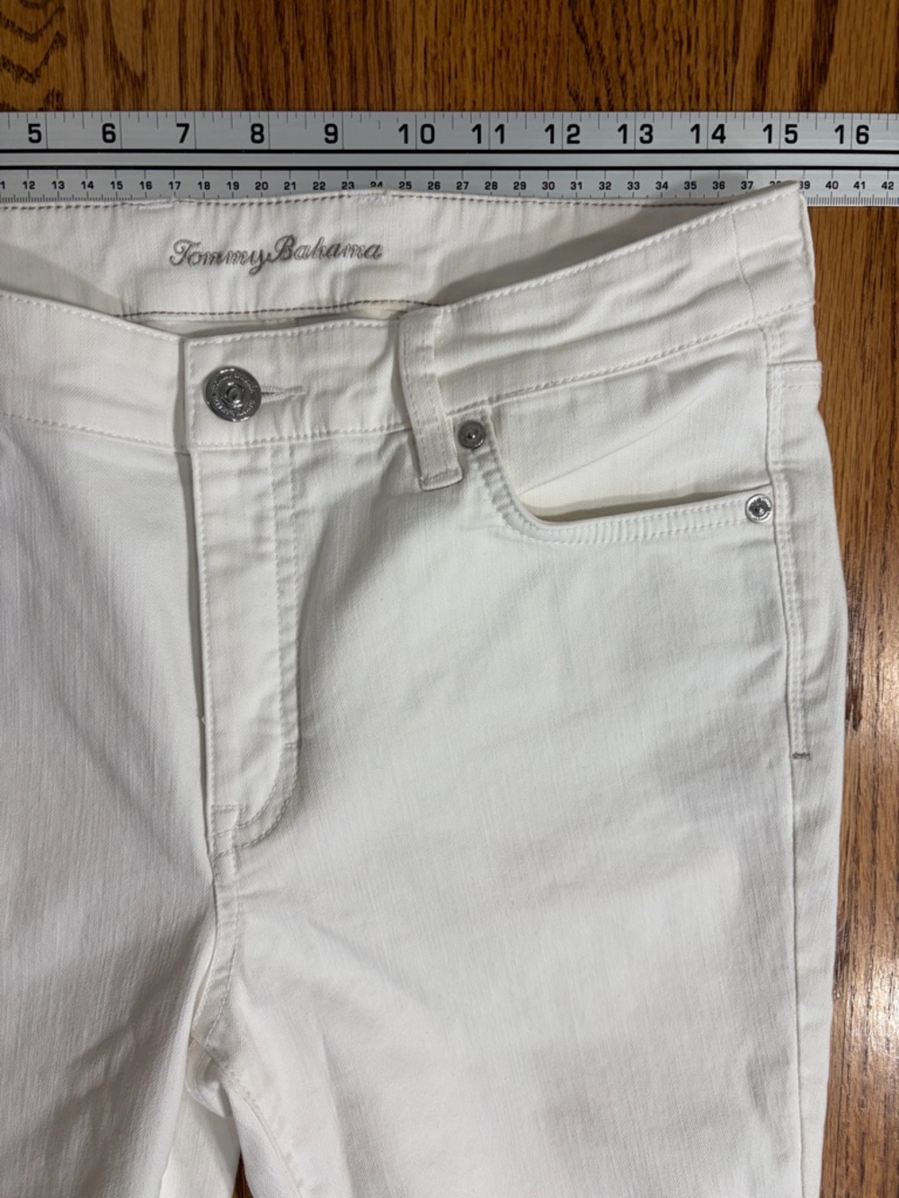Tommy Babama Ella High-Rise Skinny Ankle Jeans White size 6/28 - Picture 10 of 15
